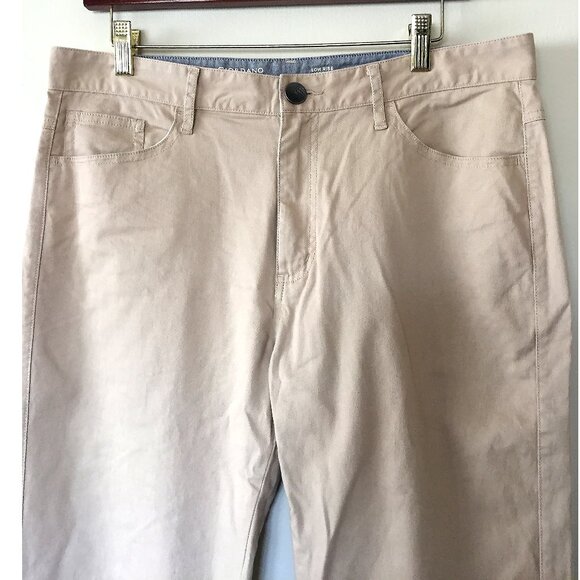 Men’s Giordano Modern Slim Fit Cotton Chino Khaki Pants Size 32x31 - Picture 2 of 7